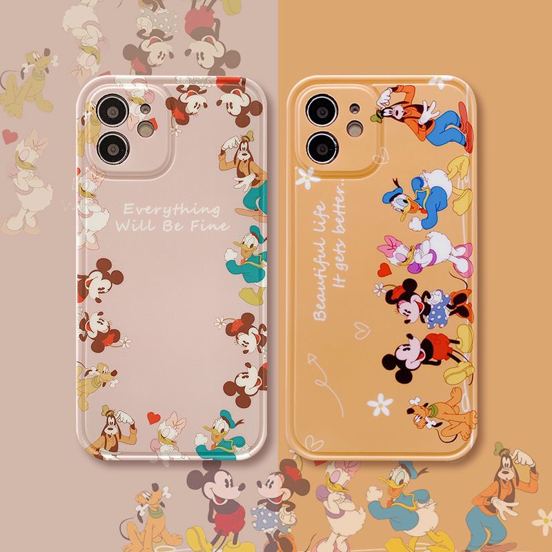 Ốp Điện Thoại Thiết Kế Viền Hoạt Hình Cho iPhone 12 13 11 Pro Max X Xs Max Xr 5519