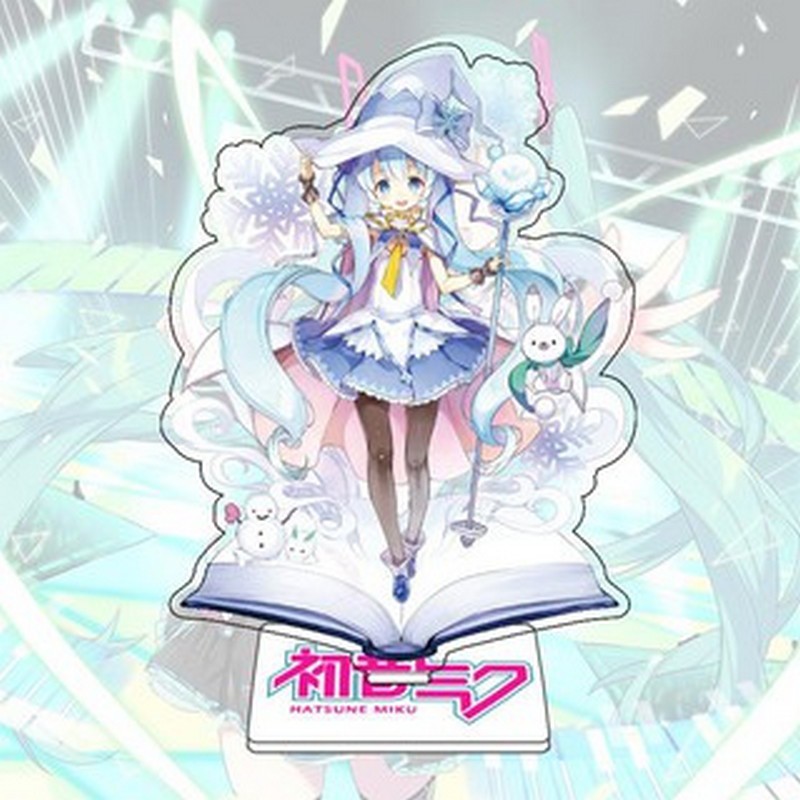 Mô hình standee SNOW MIKU HATSUNE ảnh đứng Tượng Acrylic Anime mica chibi trang trí trưng bày