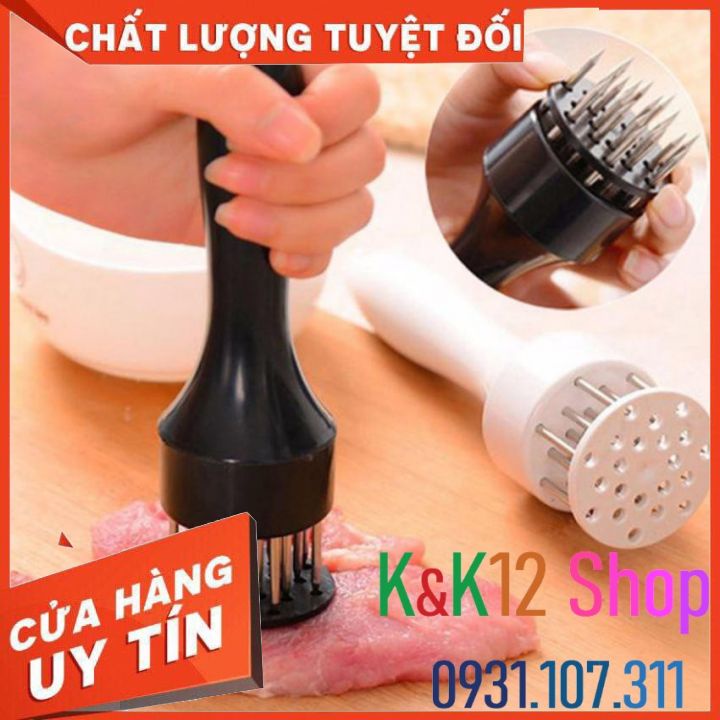 Dụng cụ làm mềm thịt, xăm da heo quay giòn. Dụng cụ xăm thịt loại lớn 21 kim.