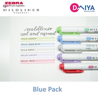Bút đánh dấu highlight Zebra Mildliner, set 5 bút (Japan)