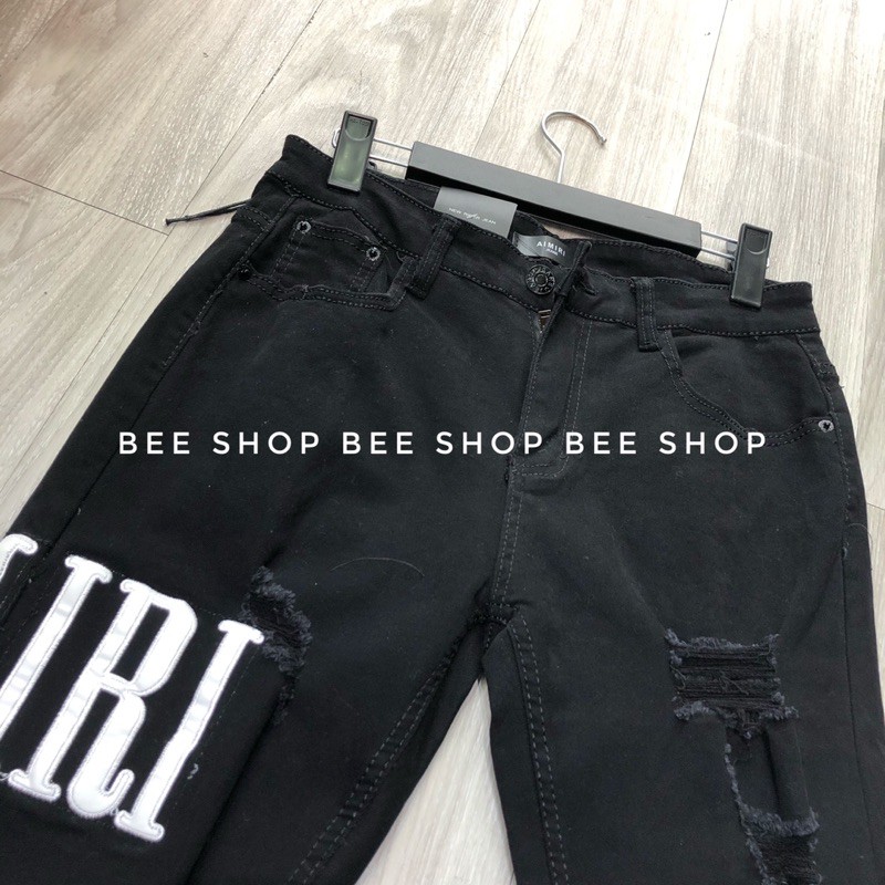 Quần bò nam Amiri rách gối thời trang - Quần jean nam - Quần bò ống côn - Bee Shop