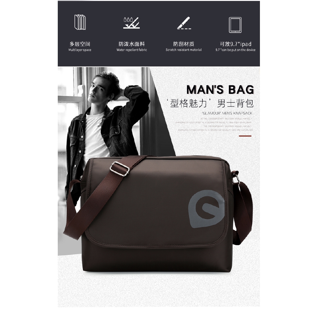 Men's Oxford Canvas Men's Shoulder Bag Men Messenger Bag Men Messenger Bag Cross-section New Large Capacity Casual Tide Bag