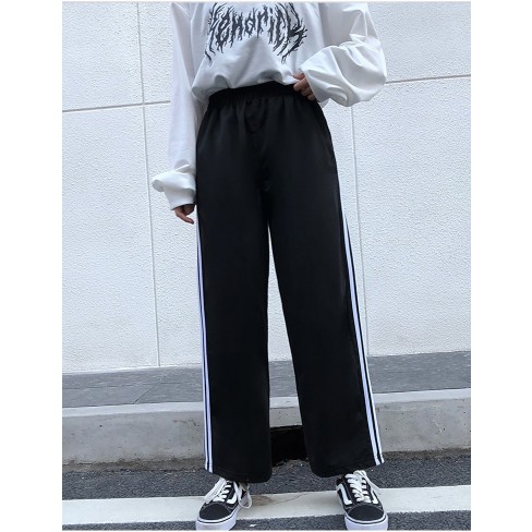 Quần Culottes Nữ - Quần ống rộng 3 sọc UNISEX LE28 | BigBuy360 - bigbuy360.vn