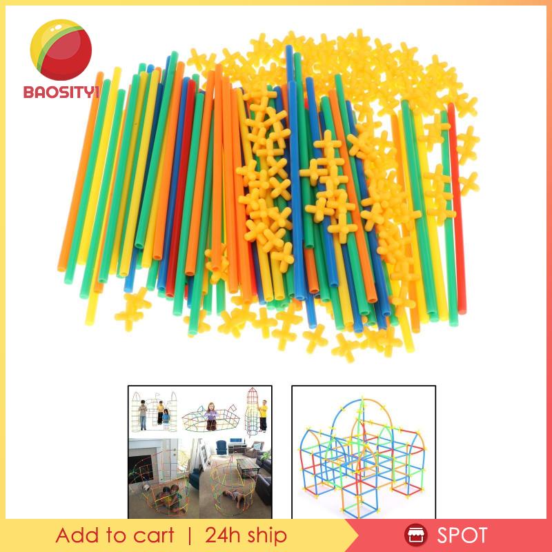 Bộ 200 Ống Hút Đồ Chơi Khối Xây Dựng Phù Hợp Làm Quà Cho Bé Trai Và Bé Gái Baosity1
