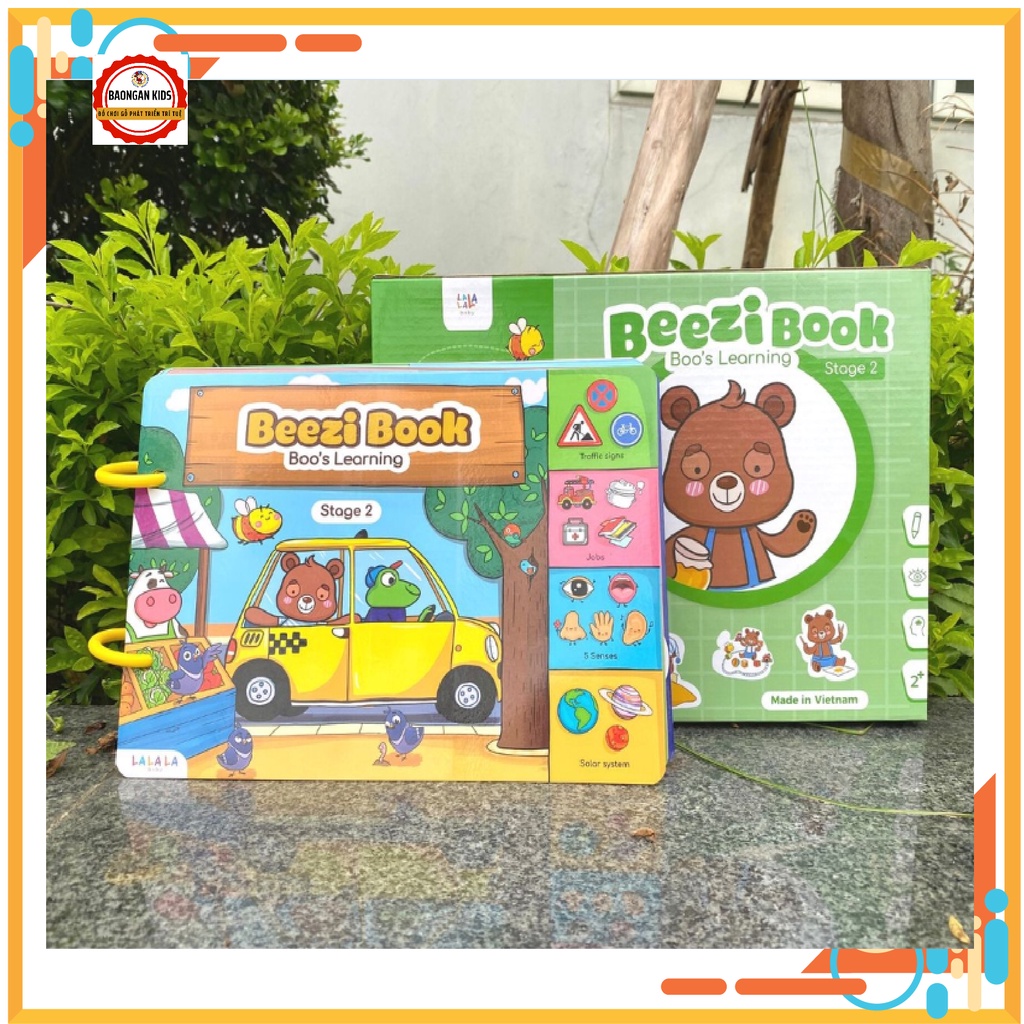 [Hàng VN] Đồ Chơi Học Liệu Bóc Dán BEEZI BOOK Phiên Bản Mở Rộng Thêm Nhiều Chủ Đề Cho Bé Từ 2-5 Tuổi Vui Chơi Học Tập