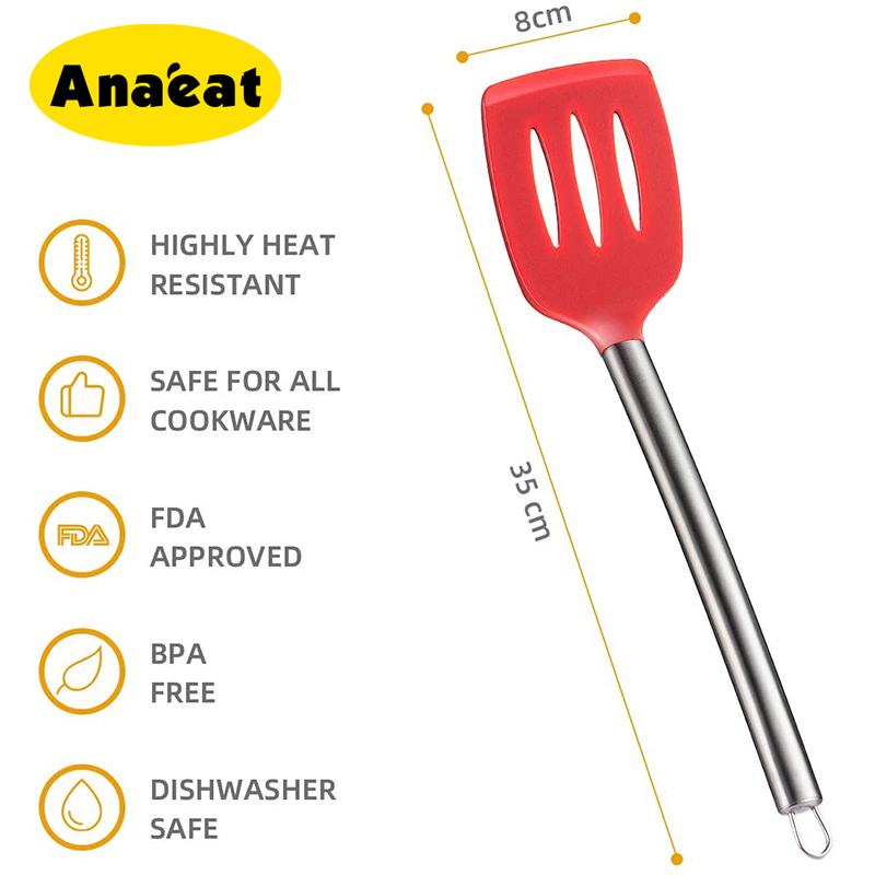 Xẻng Xúc ANAEAT Chất Liệu Thép Không Gỉ Chống Dính Thiết Kế Có Rãnh Thích Hợp Để Nấu Ăn