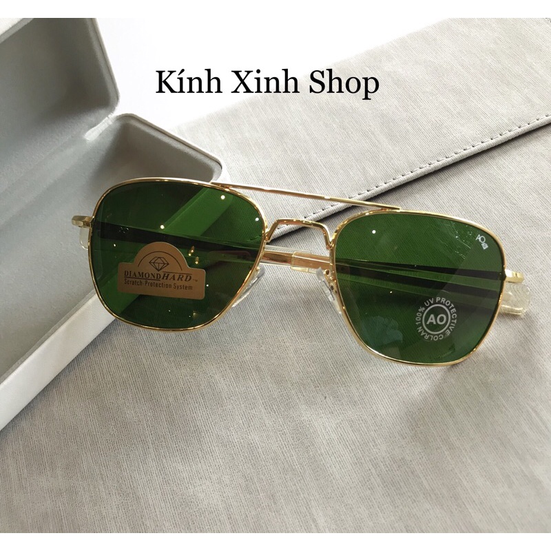 Kính râm, Kính mát Nam Cơn Ao Fullbox Phụ Kiện Tròng Thuỷ Tinh Cao Cấp