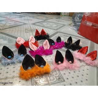 Tai mèo găn nón bảo hiểm 3/4 - tai mèo FungFing Thái Lan gắn nón bảo hiểm Fullface - phụ kiện trang trí nón bảo hiểm