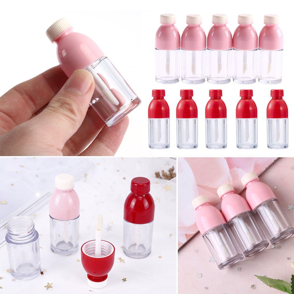 Danilo Lọ Rỗng Đựng Son Dưỡng Bằng Nhựa Rỗng Màu Đỏ Tinh Tế Hình Chai Đựng Mẫu Thử Handmade