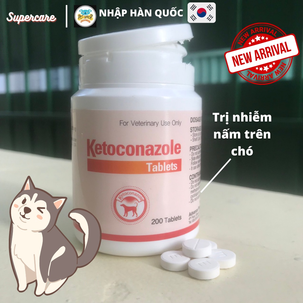 Viên Uống Nấm Chó KETOCONAZOLE Hàng Nhập Hàn Quốc