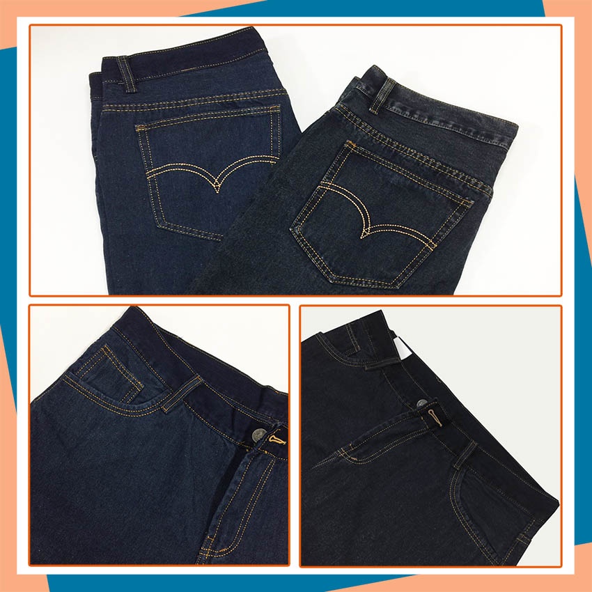 Quần jean BIG SIZE đến 110kg, quần bò dáng suông, chất jean tốt co giãn - NH Shop