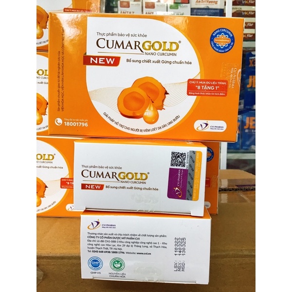 CUMARGOLD NEW - CUMARGOLD KARE [HỘP 30 VIÊN] - VIÊN UỐNG NANO CURCUMIN GIẢM ĐAU DẠ DÀY, CHỐNG OXY HOÁ