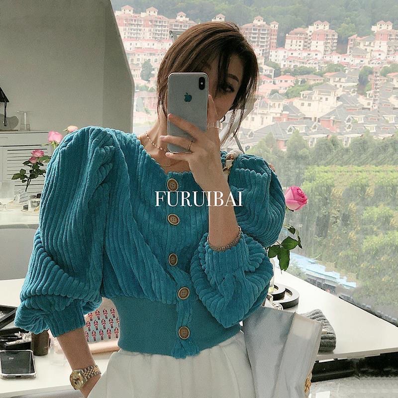 Áo khoác tay phồng phong cách retro Hàn Quốc thời trang xuân thu cho nữ 2021 | BigBuy360 - bigbuy360.vn