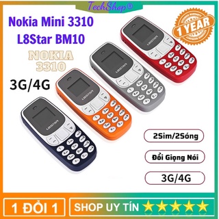 Điện Thoại Mini Nokia Mini 3310 L8Star BM10 - Mẫu Mới 2021 - 2 Sim 2 Sóng [Đổi 1 Trong 10 Ngày-Bảo Hành 12 Tháng]