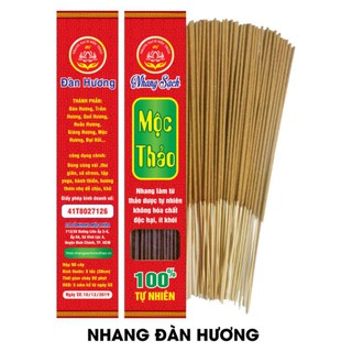{100% Organic} Nhang Sạch Đàn Hương "Mộc Thảo" Mùi Hương Dễ Chịu Dùng Cúng Vái, Giúp Thư Giãn, Xả Stress (90 Cây/ Hộp)