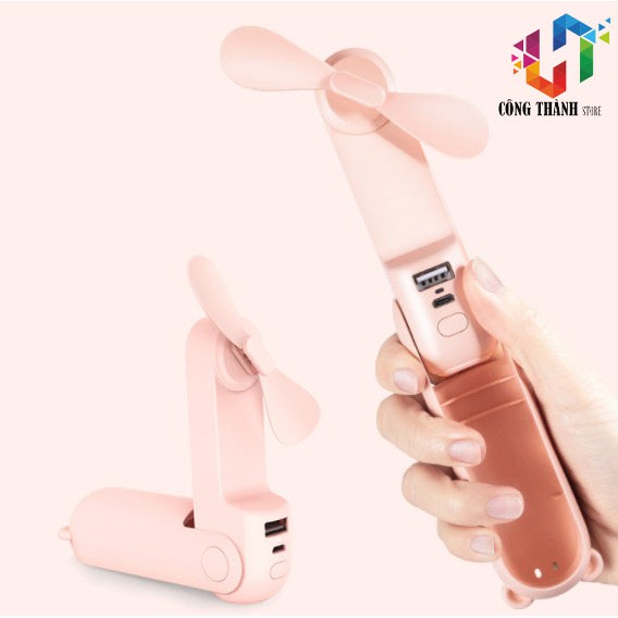 [Hàng Chính Hãng] Quạt mini cầm tay gió mạnh tích điện hình gấu Bear Jisulife F8 | BigBuy360 - bigbuy360.vn