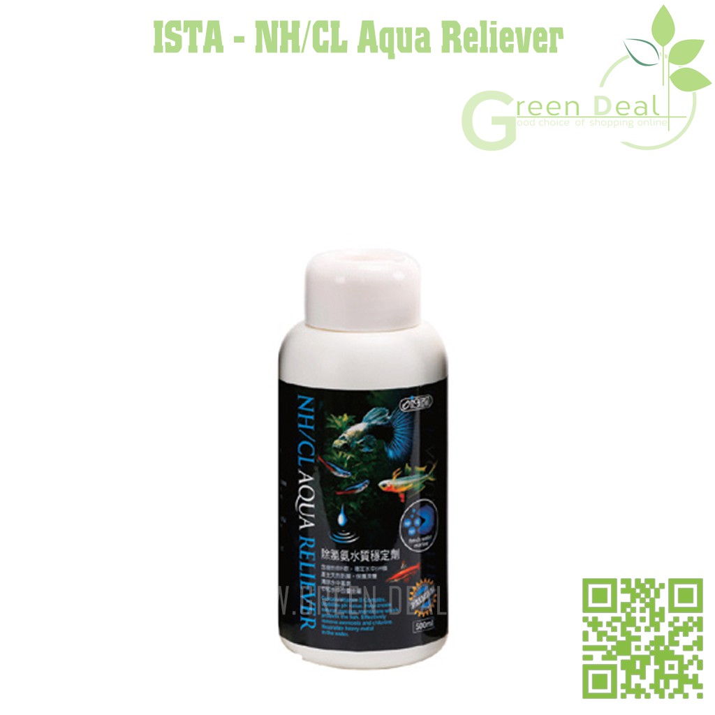 ISTA - Premium NH/CL Aqua Reliever (Chai 240ml) - Khử Chlorine, Ammonia và kim loại nặng trong hồ cá.