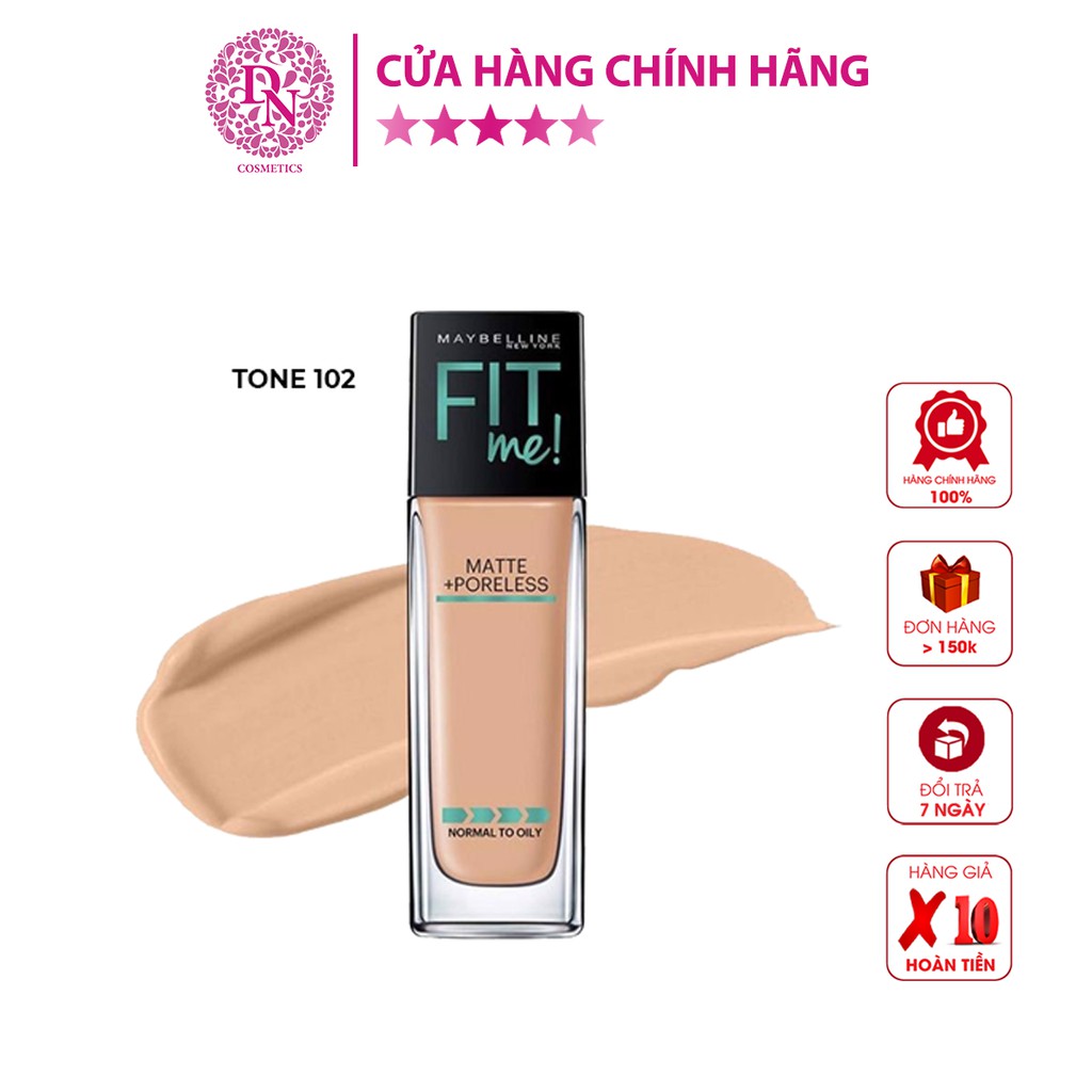 Kem Nền Maybelline Mịn Nhẹ Kiềm Dầu, Chống Nắng Matte Poreless Foundation SPF 22 30ml