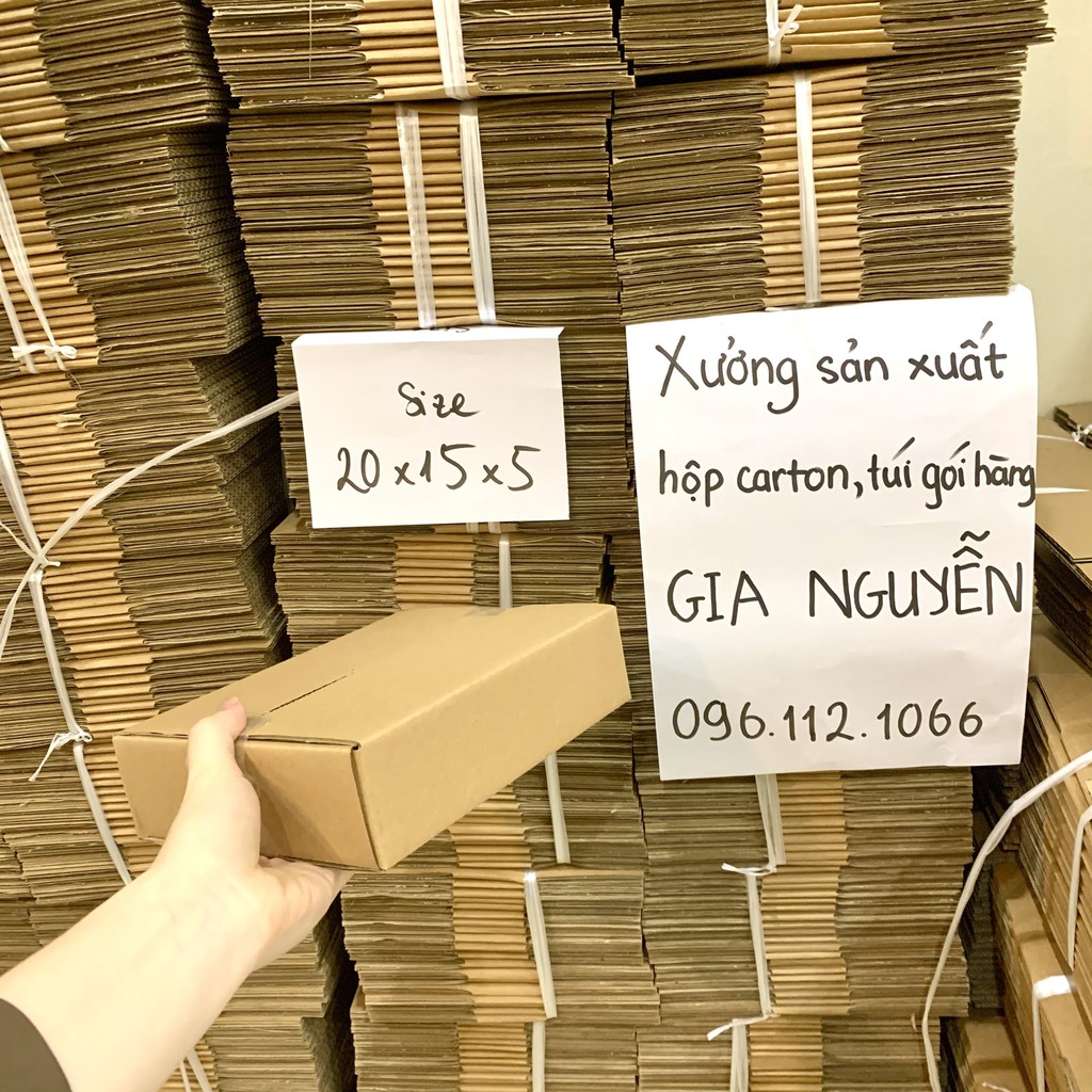 20 hộp carton size vừa 20x15x5 dùng đựng mỹ phẩm, trang sức, đồ nhỏ gon