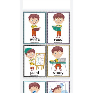 Flashcard động từ chỉ hàng động tiếng anh