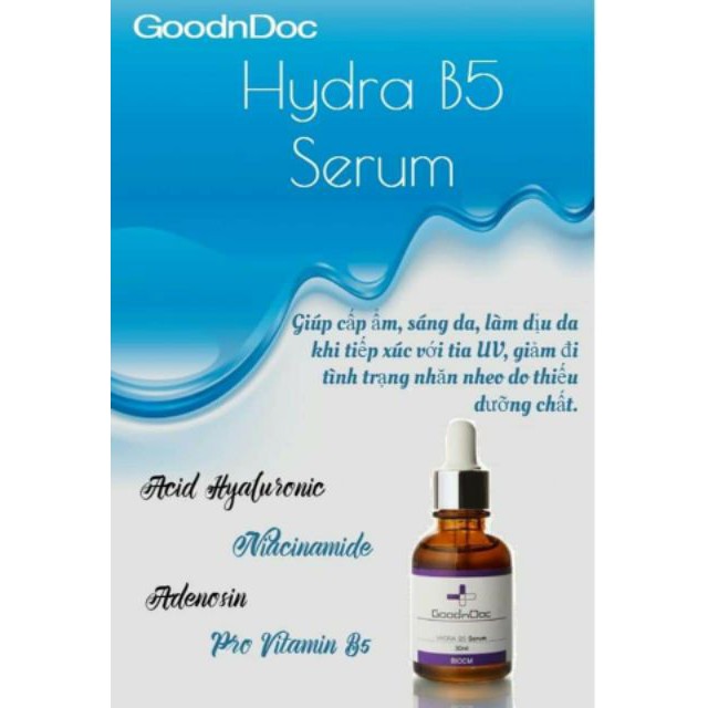 (Nhập khẩu) Serum GoodnDoc Hydra B5 Tinh chất cấp ẩm phục hồi da cấp nước cho da dầu mụn khô nhạy cảm - Thi Vũ