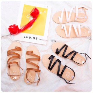 SANDAL BỆT CK SHOES XỎ NGÓN PHỐI CHÉO ĐẾ SU