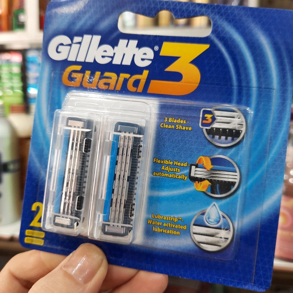 Vỉ 2 cái lưỡi dao cạo râu Gillette Guard 3