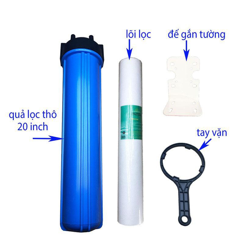 Cốc Lọc Nước 20 Inch Xanh/ Trắng SIÊU BỀN, Dày Dặn, Nhựa Nguyên Sinh, Zen 17, 21, 27