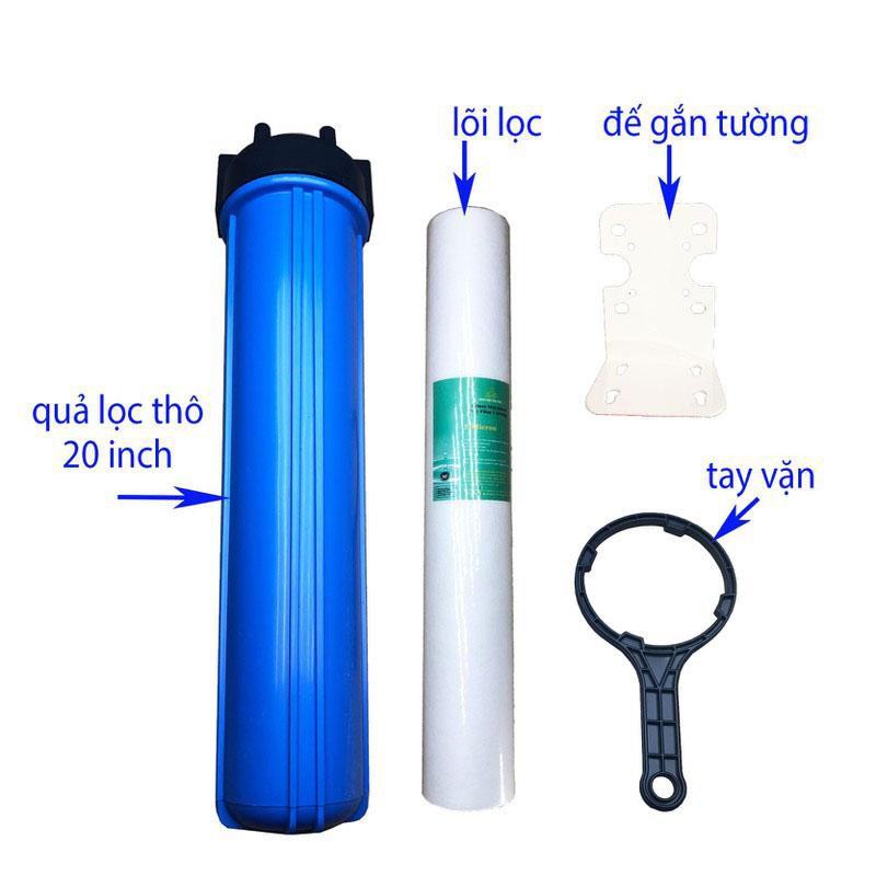 [Chính Hãng + Có Video] Cốc Lọc Nước 20 Inch Xanh/ Trắng SIÊU BỀN, Dày Dặn, Nhựa Nguyên Sinh, Zen 17, 21, 27