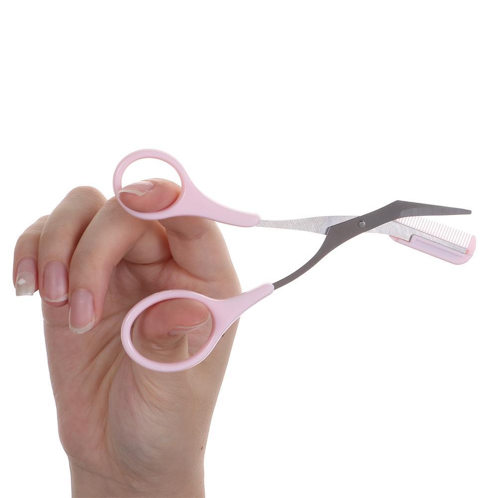 Bộ 2 / 4 / 6 Kéo Cắt Tỉa Lông Mày 11 Màu Tùy Chọn Kèm Lược Tiện Dụng