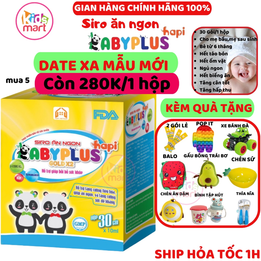 Siro Ăn Ngon Baby Plus Chính Hãng - Giúp Bé Hết Biếng Ăn, Tăng Cân Tự Nhiên, Tăng Sức Đề Kháng, Hết Táo Bón, BabyPlus