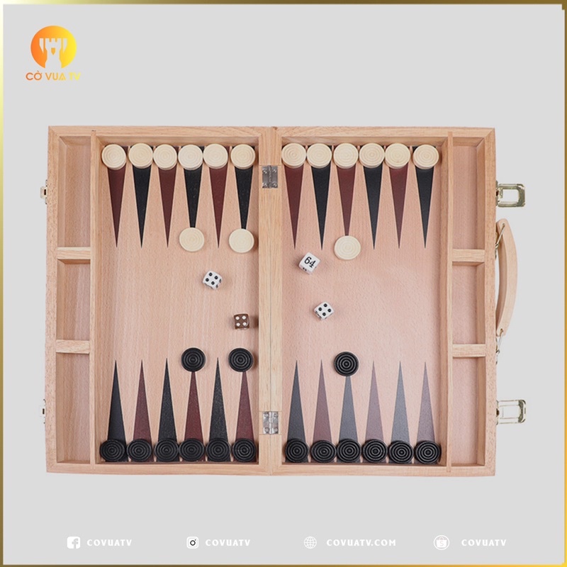 Cờ Vua Gỗ 3 game trong 1 -  Backgammon - Checker