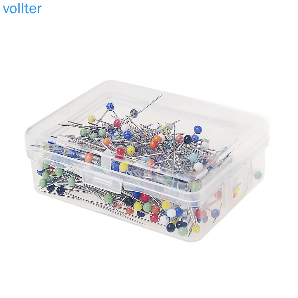 Set 250 Kim Ghim Đầu Tròn Nhiều Màu Sắc Làm Thủ Công