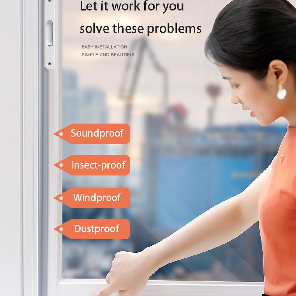 Dải gắn khe cửa sổ/ cửa ra vào chống bụi chống thấm nước tự dính tiện dụng