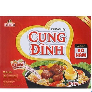 thùng 30 gói mì cung đình bò hầm gói 77g