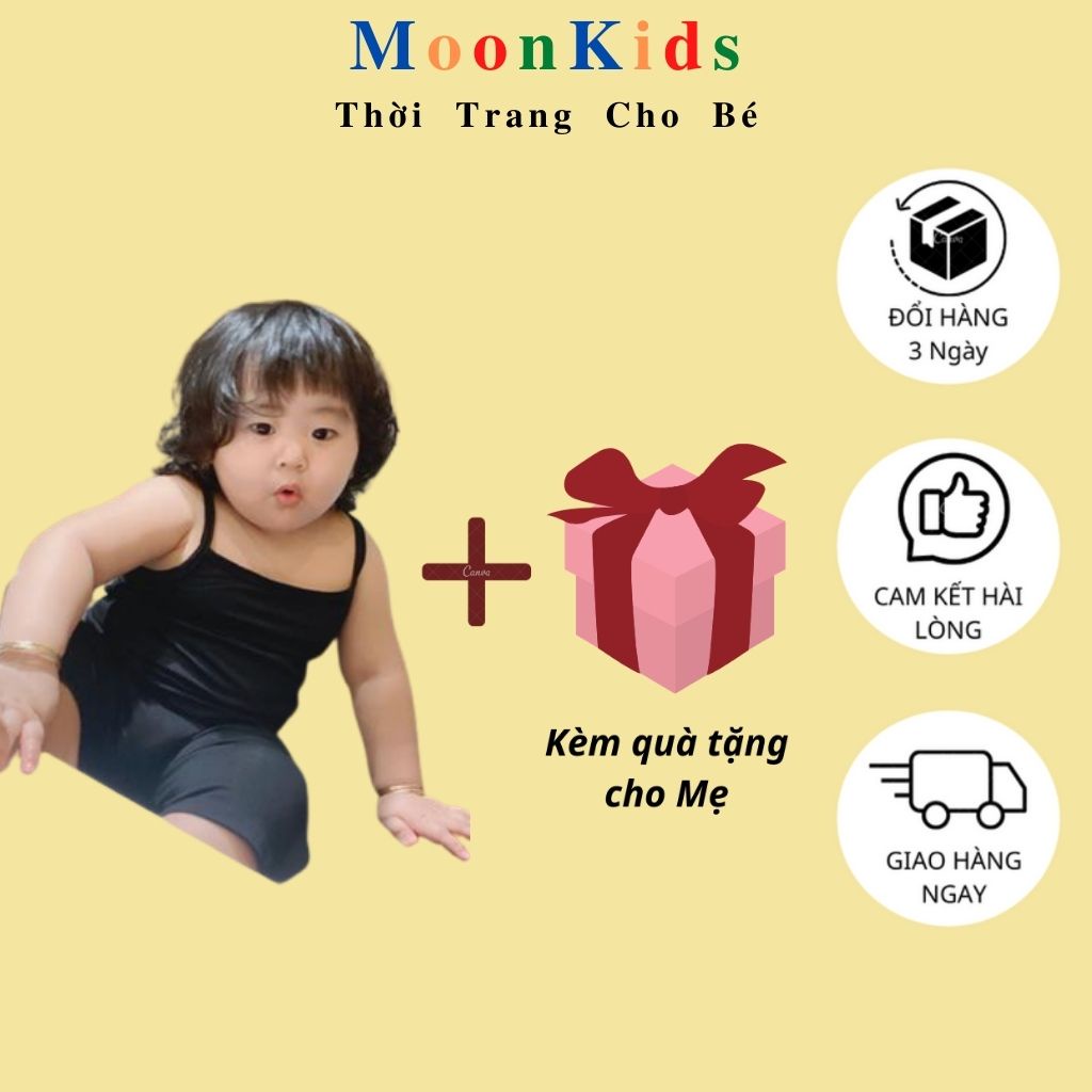 Bộ MinKy Mom Hai Dây Siêu Rẻ vải thun lạnh cotton 100% Cho Bé Gái Từ 6-18kg,Áo hai dây bé gái,đồ hai dây cho bé