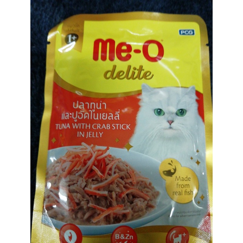 Pate cho mèo Me-o Delite Tuna With Crab Stick In Jelly 70g