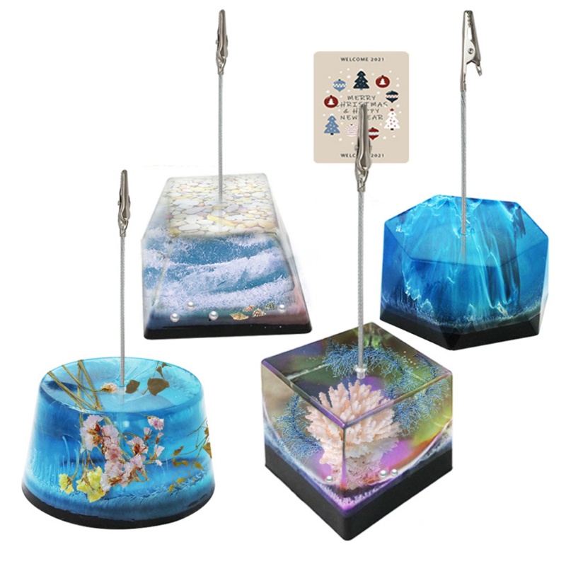 Khuôn Silicone Làm Giá Đỡ Bảng Hiệu Bằng Resin Epoxy Trong Suốt DIY