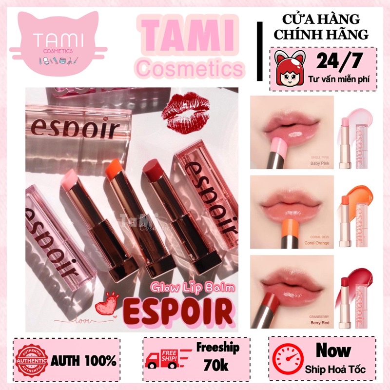 Son Dưỡng Có Màu Espoir Nowear Glow Lip Balm