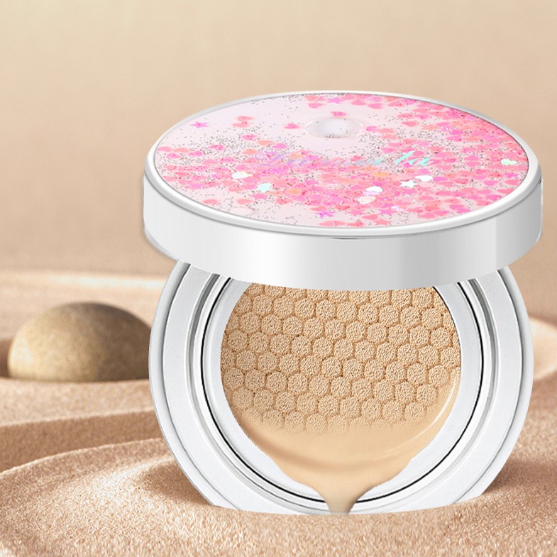 [Mã COS1111 giảm 8% đơn 250K] Phấn Nước Cushion Lameila Falling Heart Vỏ Bạc BB Moisturing Cream | Thế Giới Skin Care