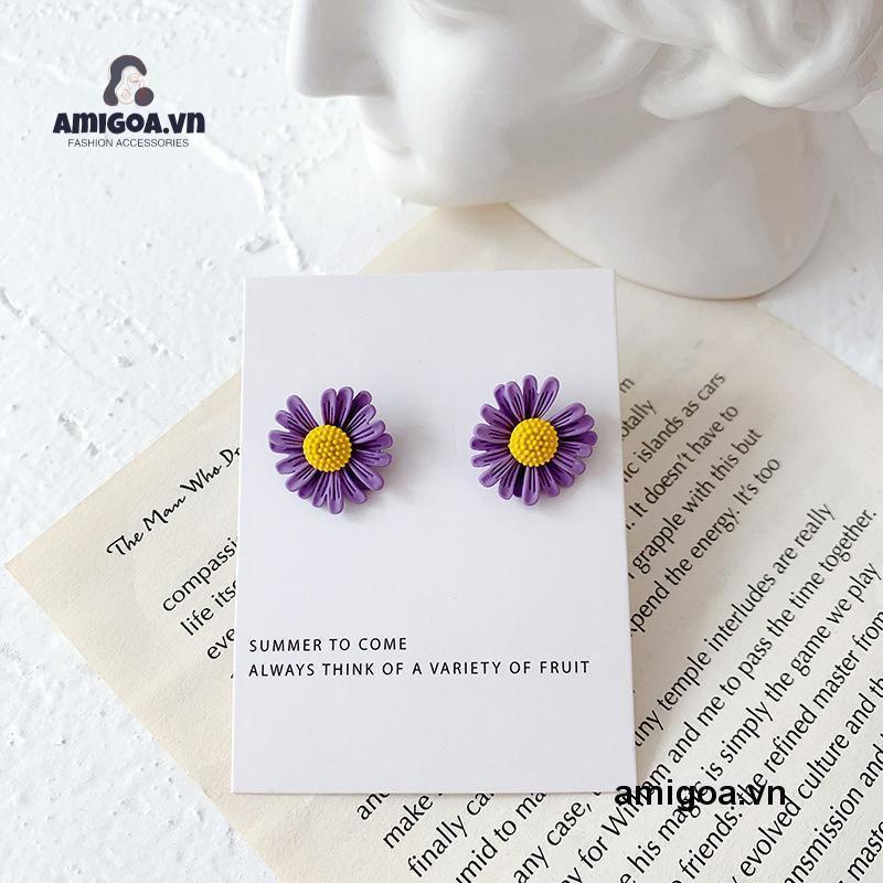 ✨✨Hoa tai bạc 925 hình hoa cúc nhỏ phong cách Hàn Quốc thời trang mùa hè dành cho nữ