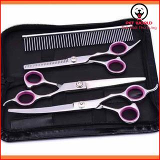 Bộ 3 Kéo cắt tỉa lông chó mèo -Pet World