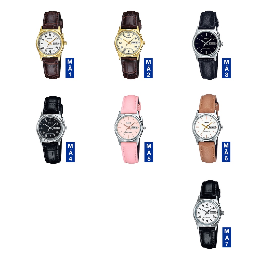 Đồng hồ nữ dây da Casio Standard chính hãng Anh Khuê LTP-V006 Series