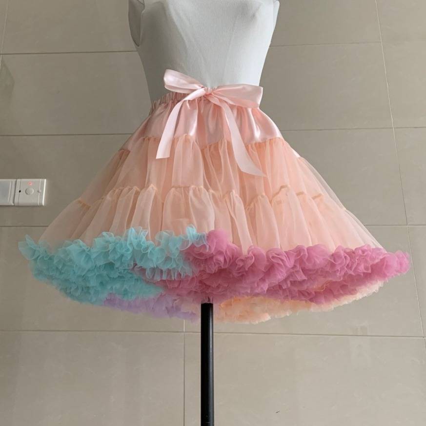 Chân Váy Cotton In Hình Đám Mây Phong Cách Lolita Đáng Yêu