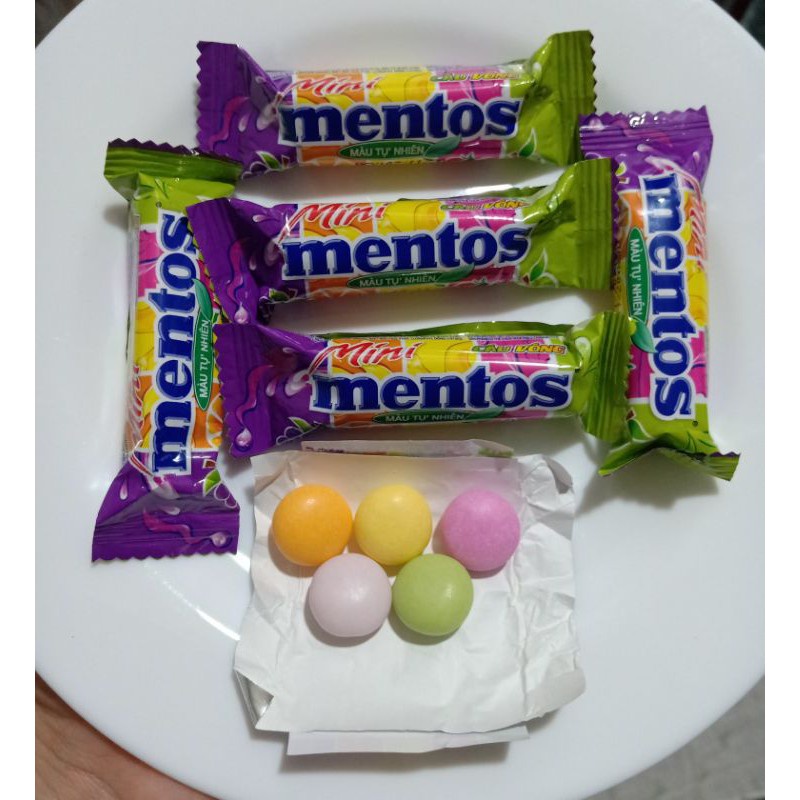 Thỏi Kẹo Nhai Mentos Cầu Vồng 5 Viên ❤️ FREESHIP ❤️ Kẹo Mentos Cầu Vồng Hương Trái Cây - Thỏi 10g