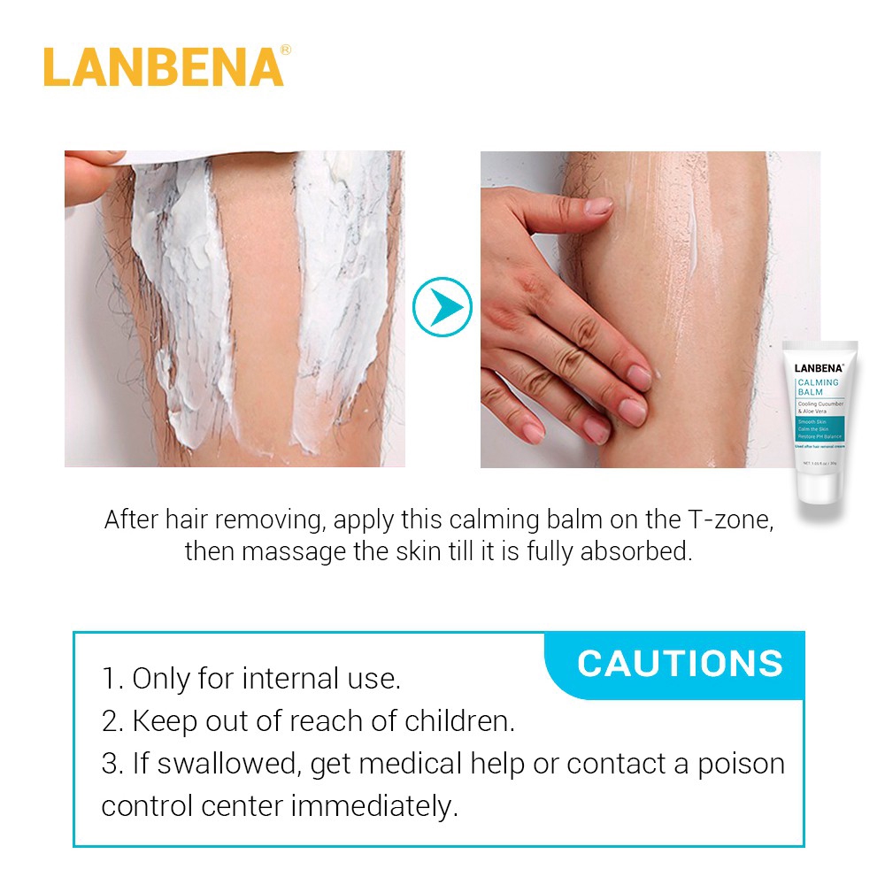 LANBENA Hair Remove Set Hair Removal Cream+Calming Balm Cream | BigBuy360 - bigbuy360.vn