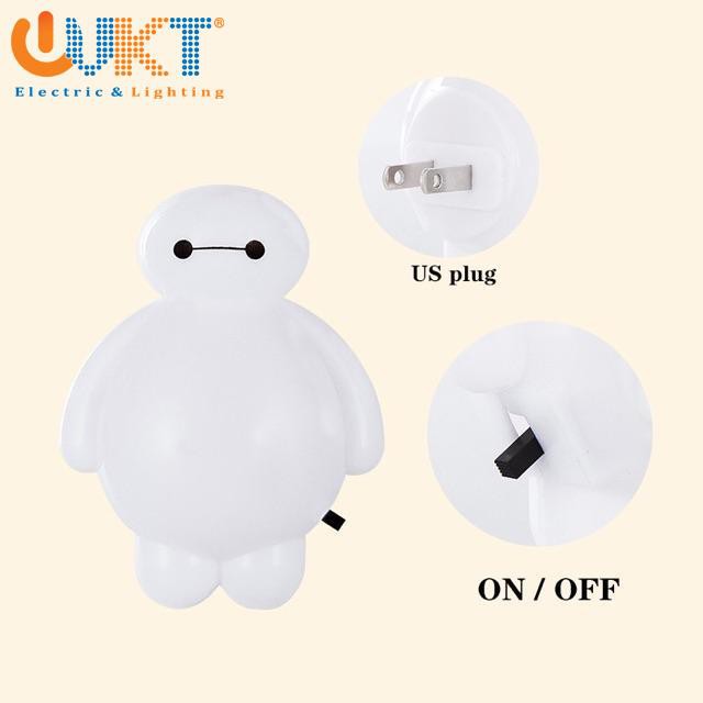 Đèn ngủ gắn tường tiết kiệm điện Baymax Big Hero 6 độc đáo