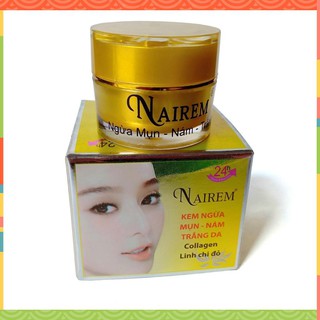 [Chăm sóc da] Kem ngừa mụn - Nám - Trắng da Nairem 12g (Vàng) [Ms1325]