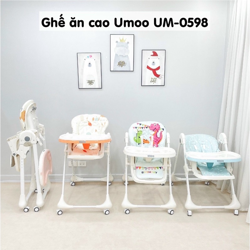 [Mã MKBC13 giảm 80k đơn 1 triệu] Ghế ăn dặm cao Umoo chính hãng