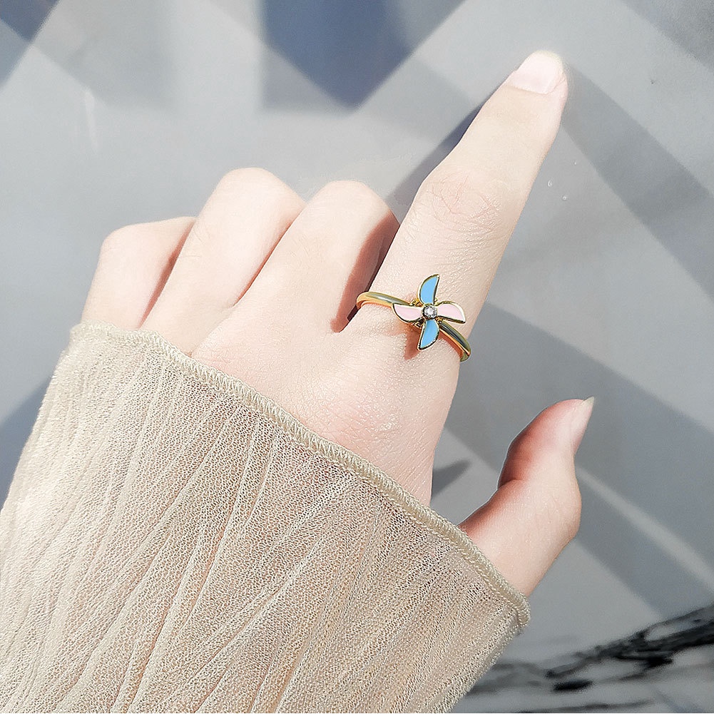 Nhẫn Hở Hình Bánh Đà Thời Trang Cá Tính Cho Nữ